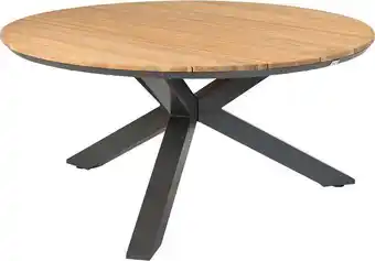 Intratuin Tierra outdoor eettafel omnigo antraciet d 150 h 74 cm aanbieding