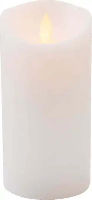 Intratuin Kaars rustiek met led verlichting en timer 15 cm wit aanbieding