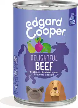 Intratuin Edgard & cooper hondenvoer rund adult 400 g aanbieding
