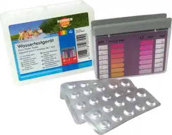 Intratuin Summer fun zwembadwater testset chloor en ph 4 delig aanbieding