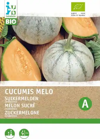Intratuin Biologische intratuin fruitzaad suikermeloen (cucumis melo 'charentails') aanbieding