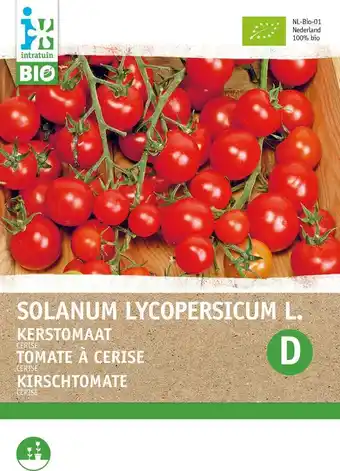 Intratuin Biologische intratuin groentezaad kerstomaten (solanum lycopersicum 'cerise') aanbieding