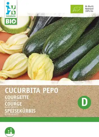 Intratuin Biologische intratuin groentezaad courgette (curcurbita pepo 'black beauty') aanbieding