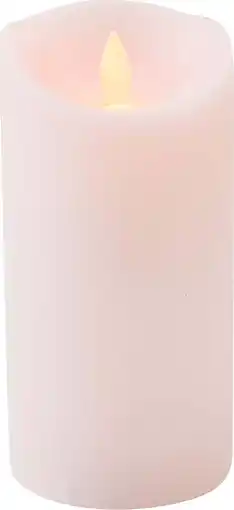 Intratuin Led kaars rustiek d 7,5 h 15 cm roze aanbieding