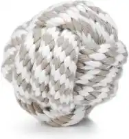 Intratuin Beeztees touwbal 10 cm grijs/beige aanbieding