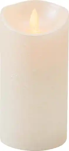 Intratuin Kaars rustiek met led verlichting en timer 15 cm parel aanbieding