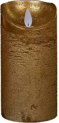 Intratuin Kaars met led verlichting op batterijen 15 cm goud aanbieding