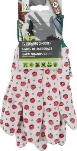 Intratuin Intratuin tuinhandschoenen maat m katoen/pvc bloem aanbieding