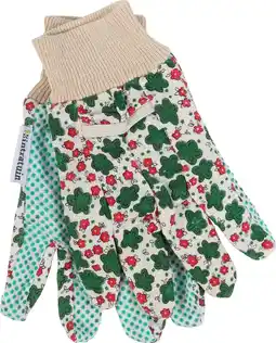 Intratuin Talen tools tuinhandschoenen maat s katoen/pvc bloem aanbieding