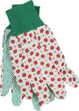Intratuin Talen tools tuinhandschoenen maat l katoen/pvc bloem aanbieding