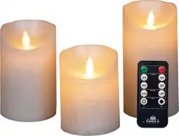 Intratuin Kaarsen met led verlichting op batterijen 3 stuks parel aanbieding