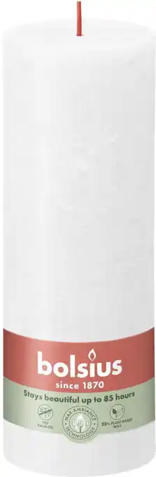 Intratuin Bolsius stompkaars rustiek shine wit 85 uur d 6,8 h 19 cm aanbieding