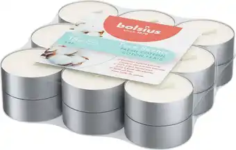 Intratuin Bolsius geurkaars true scents fresh cotton wit 4 uur 18 stuks aanbieding