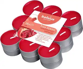 Intratuin Bolsius geurkaars true scents pomegranate rood 4 uur 18 stuks aanbieding