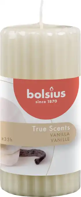 Intratuin Bolsius geurkaars true scents vanille wit  33 uur d 5,8 h 12 cm aanbieding