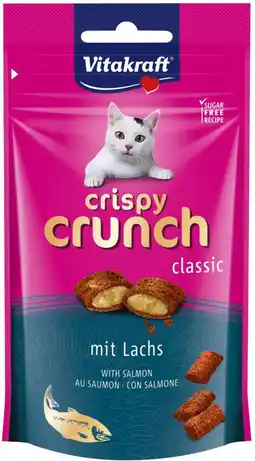 Intratuin Vitakraft kattensnack crispy crunch zalm 60 g aanbieding