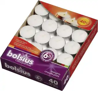 Intratuin Bolsius waxinelichten  wit 6 uur 40 stuks aanbieding