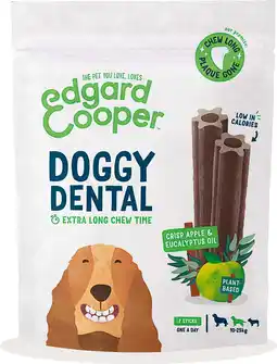 Intratuin Edgard & cooper kauwsticks doggy dental appel en eucalyptusolie m 7 stuks aanbieding