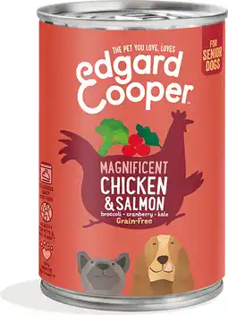 Intratuin Edgard & cooper hondenvoer kip en zalm senior 400 g aanbieding