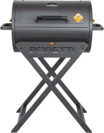 Intratuin Boretti houtskoolbarbecue fratello 2.0 antraciet 52 x 81 x 104 cm aanbieding