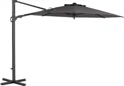 Intratuin Intratuin zweefparasol bay obravia grijs 50+uv 330 x 330 x 257 cm aanbieding