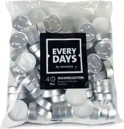 Intratuin Everydays waxinelichten wit  4 uur 75 stuks aanbieding