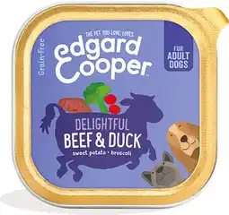 Intratuin Edgard & cooper hondenvoer rund en eend adult 150 g aanbieding