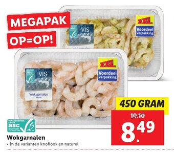 Lidl Wokgarnalen 450 GRAM aanbieding