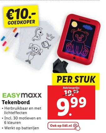 Lidl EASYmaxx Tekenbord aanbieding