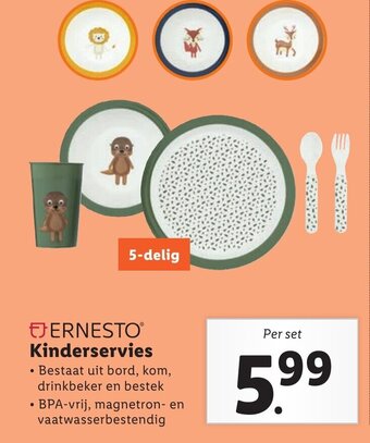 Lidl ERNESTOⓇ Kinderservies aanbieding