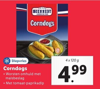 Lidl Corndogs 4 x 12g aanbieding