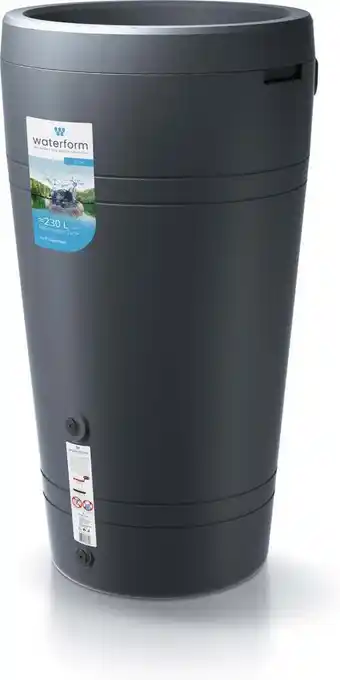 Intratuin Intratuin regenton met plantenbak tube antraciet 230 l aanbieding
