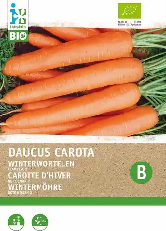 Intratuin Biologische intratuin groentezaad winterwortel (daucus carota 'flakkese') aanbieding