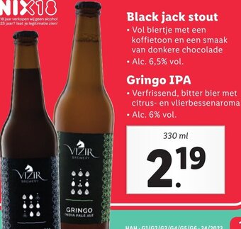 Lidl Black jack stout 330ml aanbieding