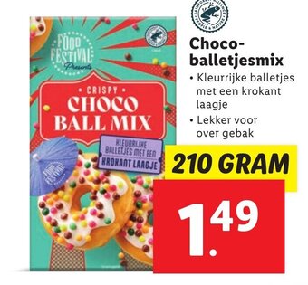 Lidl Choco-balletjesmix 210g aanbieding