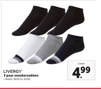 Lidl LIVERGYⓇ 3 paar sneakersokken aanbieding