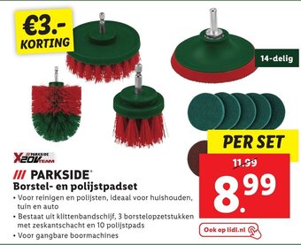 Lidl PARKSIDEⓇ Borstel- en polijstpadset aanbieding