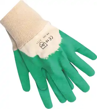 Intratuin Talen tools tuinhandschoenen maat s katoen/latex groen aanbieding
