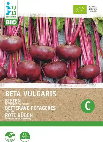 Intratuin Biologische intratuin groentezaad bieten (beta vulgaris'egyptische platronde') aanbieding