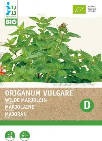 Intratuin Biologische intratuin kruidenzaad wilde marjolein (origanum vulgare) aanbieding