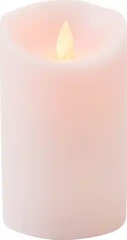 Intratuin Led kaars rustiek d 7,5 h 12,5 cm roze aanbieding