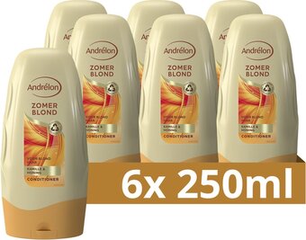 Bol.com Andrélon zomer blond conditioner - voor natuurlijk en gekleurd blond haar - verrijkt met kamille en honing - 6 x 250 ml aanbieding