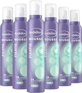 Bol.com Andrélon fantastische fix haarmousse - 6 x 200 ml - voordeelverpakking aanbieding