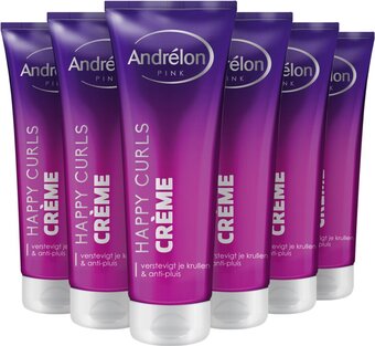 Bol.com Andrélon pink happy curls crème - 6 x 125 ml - voordeelverpakking aanbieding