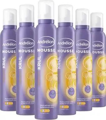 Bol.com Andrélon perfecte krul haarmousse - 6 x 200 ml - voordeelverpakking aanbieding