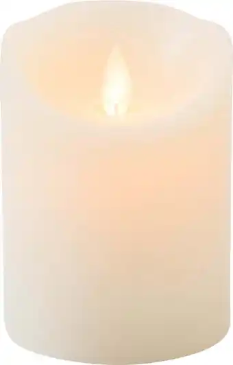 Intratuin Kaars rustiek met led verlichting en timer 10 cm crème aanbieding
