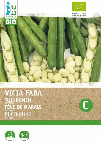 Intratuin Biologische intratuin groentezaad tuinboon (vicia faba 'witkiem') aanbieding