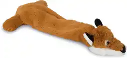 Intratuin Beeztees hondenspeelgoed knuffel flatinos vos yuna bruin 50 cm aanbieding