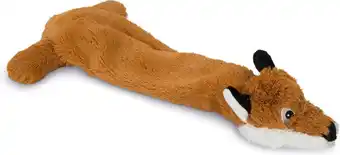 Intratuin Beeztees hondenspeelgoed knuffel flatinos vos yuna bruin 50 cm aanbieding