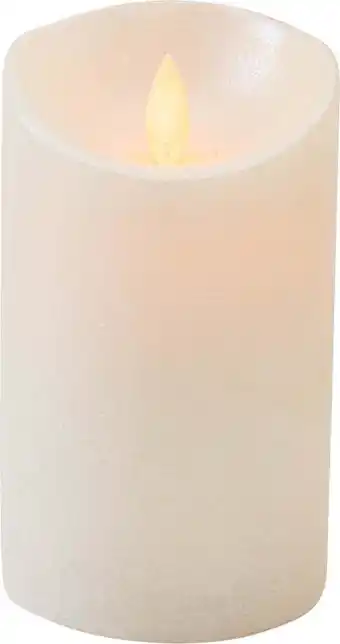 Intratuin Kaars rustiek met led verlichting en timer 12,5 cm parel aanbieding